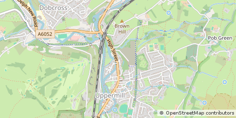 Map of Oldham,, Lancs