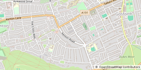 Map of Newcastle Upon Tyne, Tyne and Wear