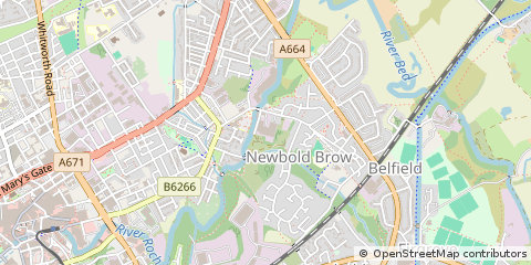 Map of Rochdale, Lancashire