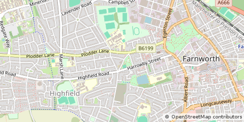 Map of Bolton, Lancashire