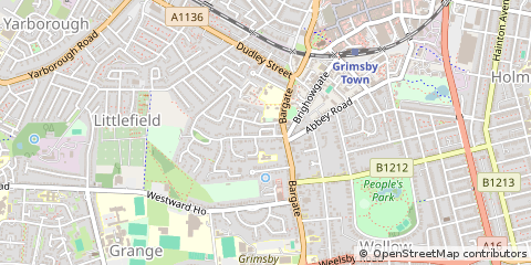 Map of Grimsby, North East Lincolnshire