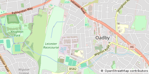 Map of Leicester, Leicestershire