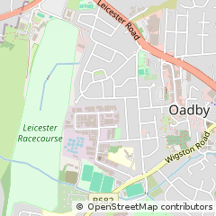 Map of Leicester, Leicestershire