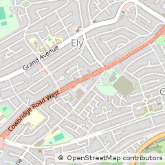 Map of Cardiff, South Glamorgan