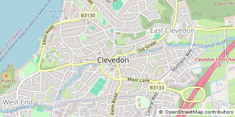 Map of Clevedon, North Somerset