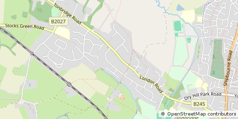 Map of Tonbridge, Kent