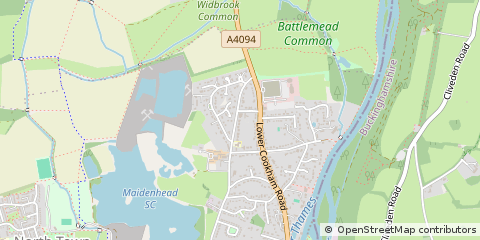 Map of Maidenhead, Buckinghamshire