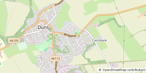 Map of Duns, Berwickshire