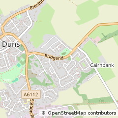 Map of Duns, Berwickshire