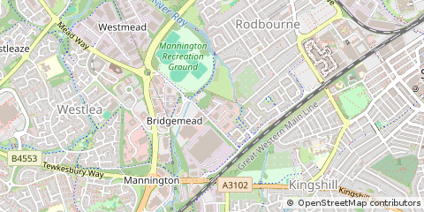 Map of Swindon