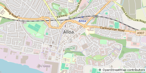 Map of Alloa, Clackmannanshire