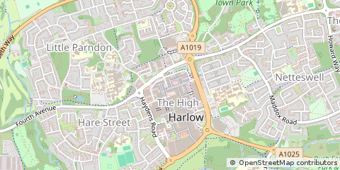 Map of Harlow