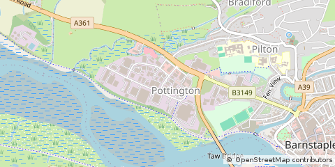 Map of Barnstaple, Devon