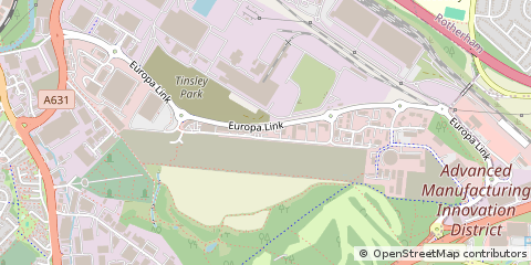 Map of Sheffield, South Yorkshire