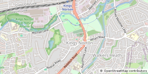 Map of Birmingham, West Midlands