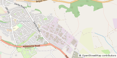 Map of Ashbourne, Derbyshire