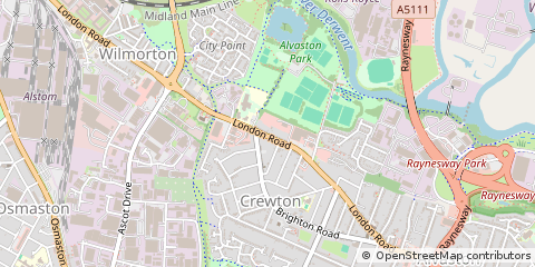 Map of Derby, Derbyshire