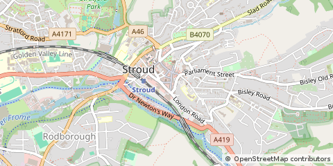 Map of Stroud, Gloucestershire