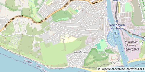 Map of Newhaven, East Sussex
