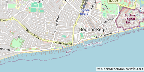Map of Bognor Regis