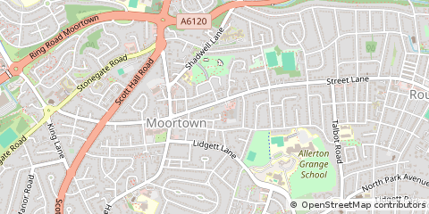 Map of Leeds, West Yorkshire