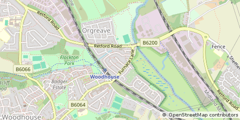 Map of Sheffield, Yorkshire