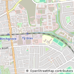 Map of Cardiff, South Glamorgan