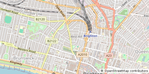 Map of Hove, East Sussex