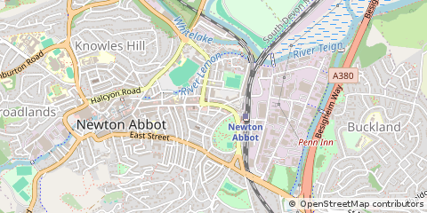 Map of Newton Abbot, Devon