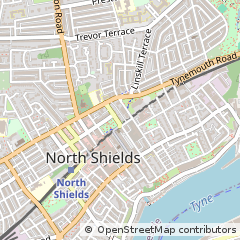 Map of North Shields, Tyne and Wear