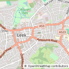 Map of Leek Staffordshire, Staffordshire