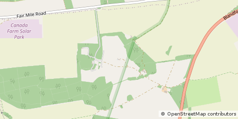 Map of Blandford Forum, Dorset