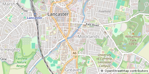 Map of Lancaster, Lancashire