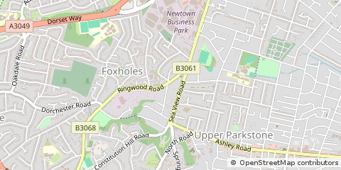 Map of Poole, Dorset