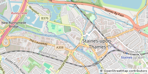 Map of Staines-Upon-Thames, Middlesex