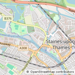 Map of Staines-Upon-Thames, Middlesex