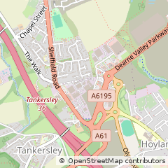 Map of Barnsley, South Yorkshire