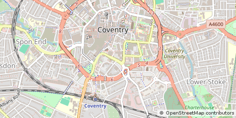 Map of Coventry, West Midlands