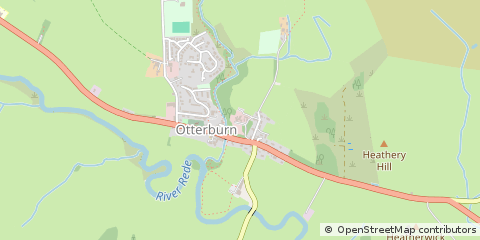 Map of Otterburn, Northumberland