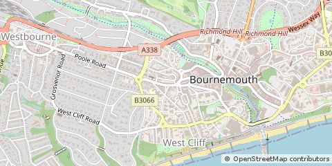 Map of Bournemouth, Dorset