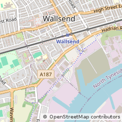 Map of Wallsend, Tyne & Wear