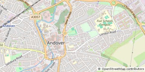 Map of Andover, Hampshire