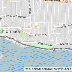 Map of Leigh-on-SEA, Essex
