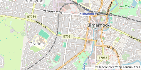 Map of Kilmarnock, Ayrshire