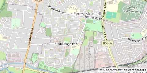 Map of Leicester, Leicestershire