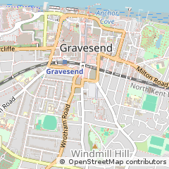 Map of Gravesend, Kent