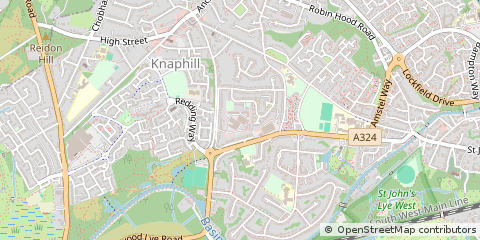 Map of Woking, Surrey