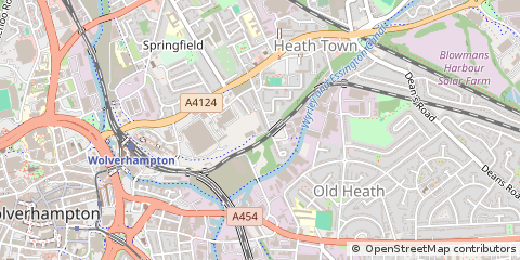 Map of Wolverhampton, West Midlands