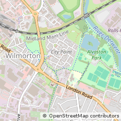 Map of Derby, Northamptonshire