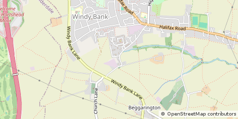 Map of Liversedge, West Yorkshire